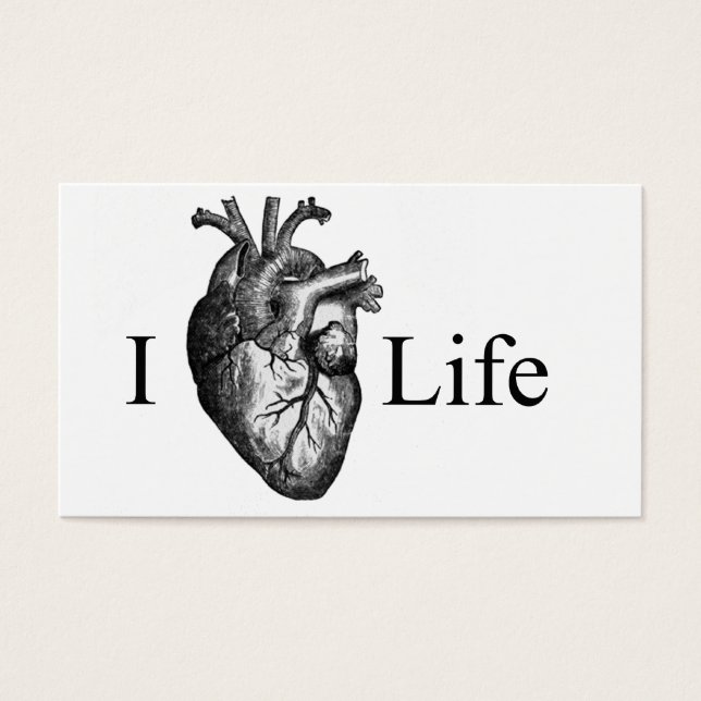 I Heart Life Visitkort (Framsidan)