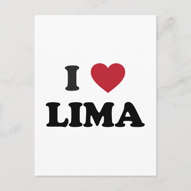 I Heart Lima Peru Vykort (Framsida)
