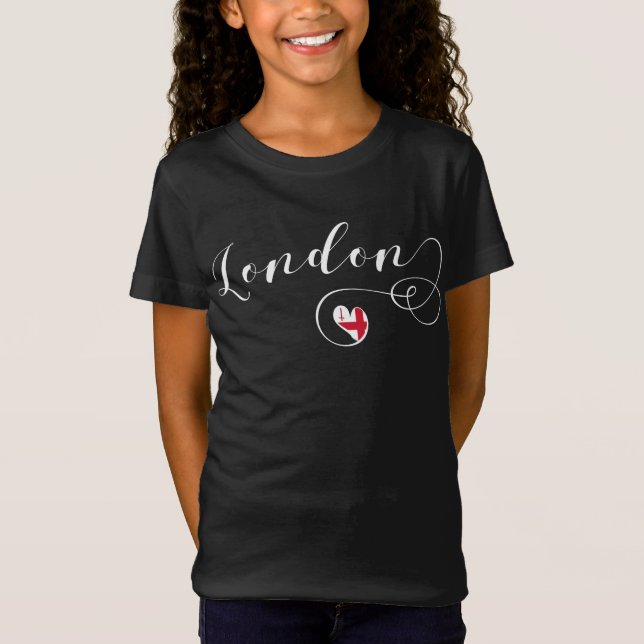 I Heart London, England T-shirt (Framsida)
