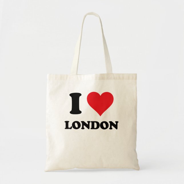 I Heart London First Namn I Kärlek Personlig Stuf Tygkasse (Framsidan)