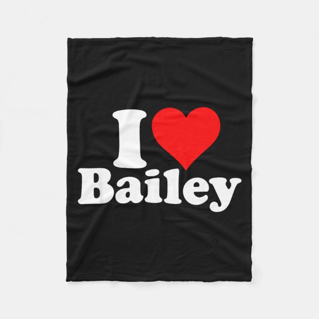 I Heart Love Bailey  Fleecefilt (Framsidan)