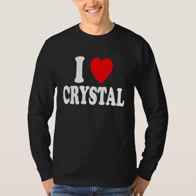 I Heart Love Crystal Cute Matching Couple Spouse T Shirt (Framsida)
