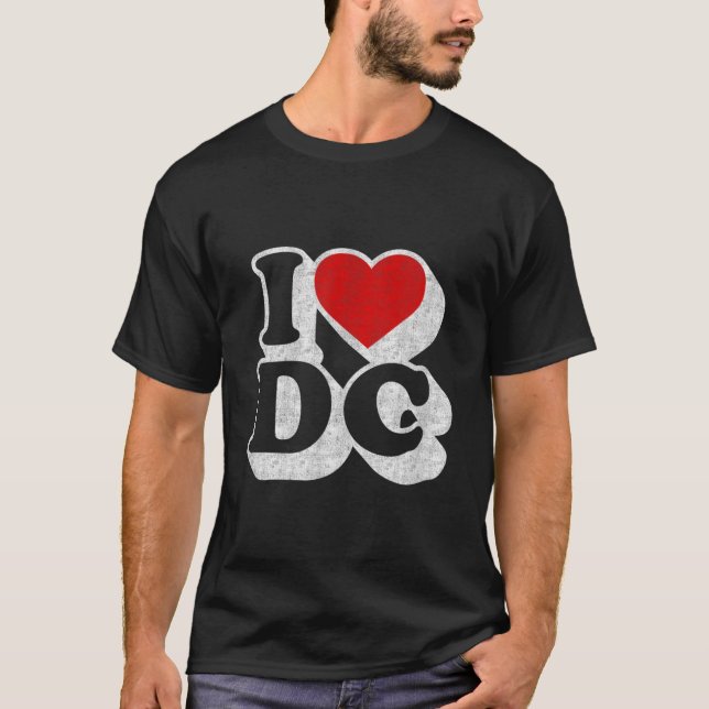 I Heart Love DC Washington DC Tshirt Souvenir Gif T Shirt (Framsida)