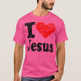 I Heart Love Jesus Christ Christian Quote n Kid T Shirt