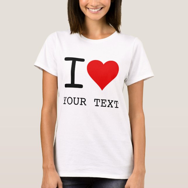 I Heart Love-mall T Shirt (Framsida)