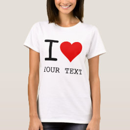 I Heart Love Template T Shirt