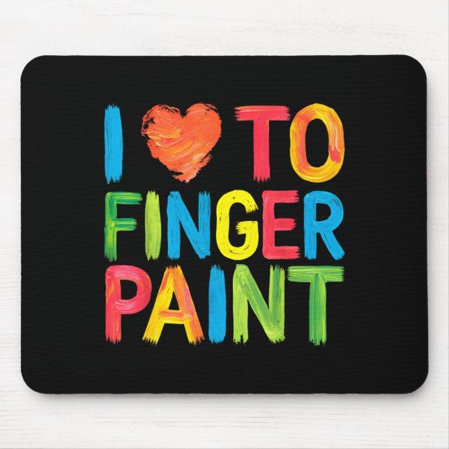 I Heart Love To Finger Paint Cute Couple Valentine Musmatta (Framsidan)