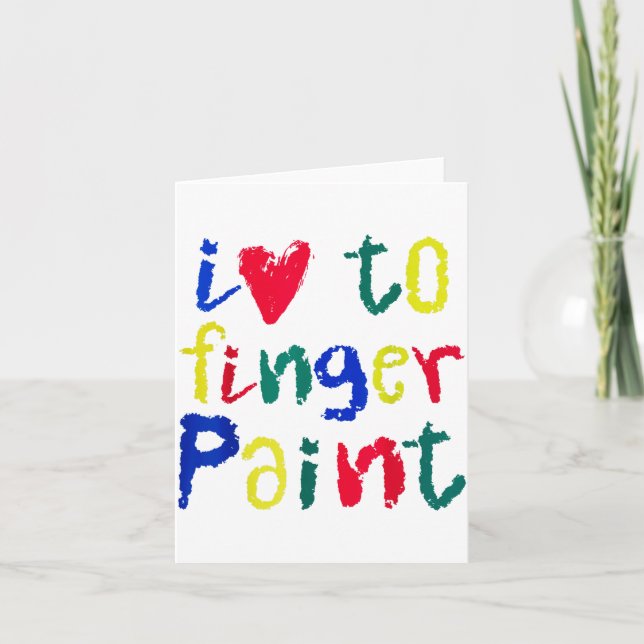 I Heart Love To Finger Paint - Funny Couple  Kort (Framsida)