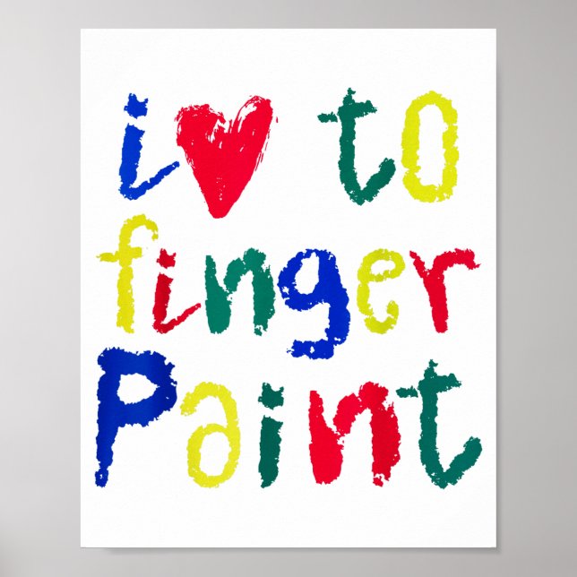 I Heart Love To Finger Paint - Funny Couple  Poster (Framsidan)