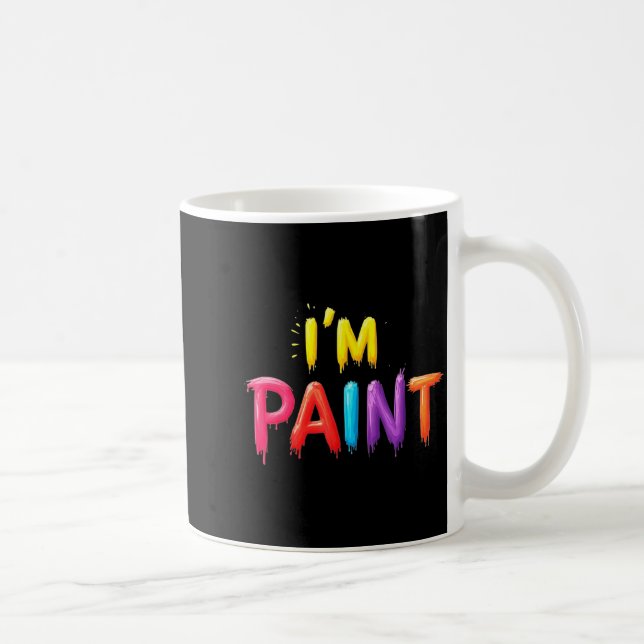 I Heart Love To Finger Paint I'm Paint Cute Couple Kaffemugg (Höger)