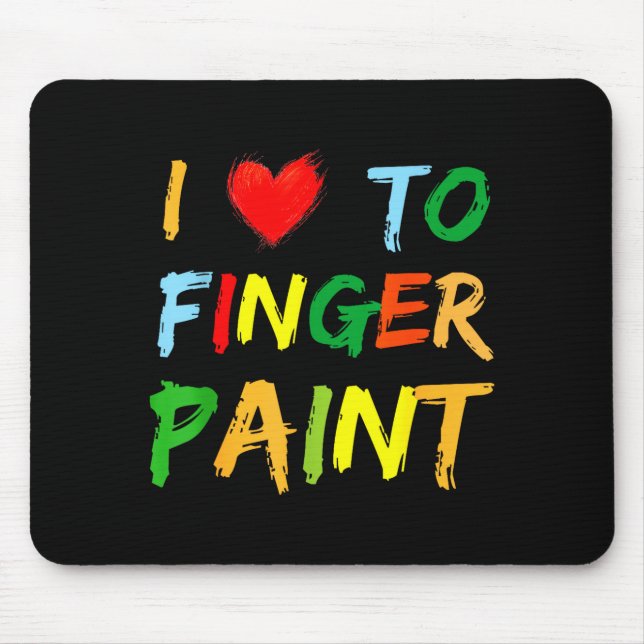 I Heart Love To Finger Paint I'm Paint Cute Couple Musmatta (Framsidan)