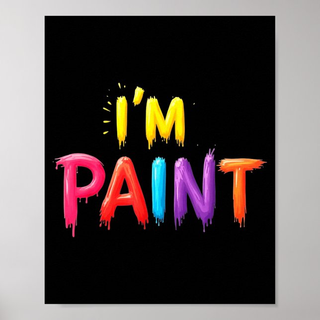 I Heart Love To Finger Paint I'm Paint Cute Couple Poster (Framsidan)