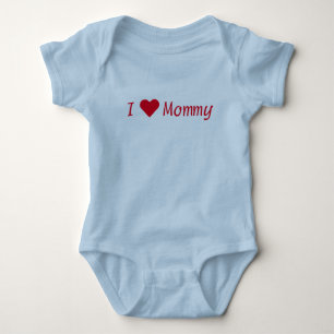 I [Heart] Mamma Blue Bodykostym T Shirt