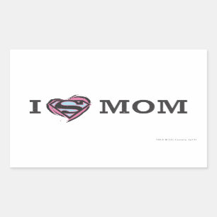 I Heart Mamma Rektangulärt Klistermärke