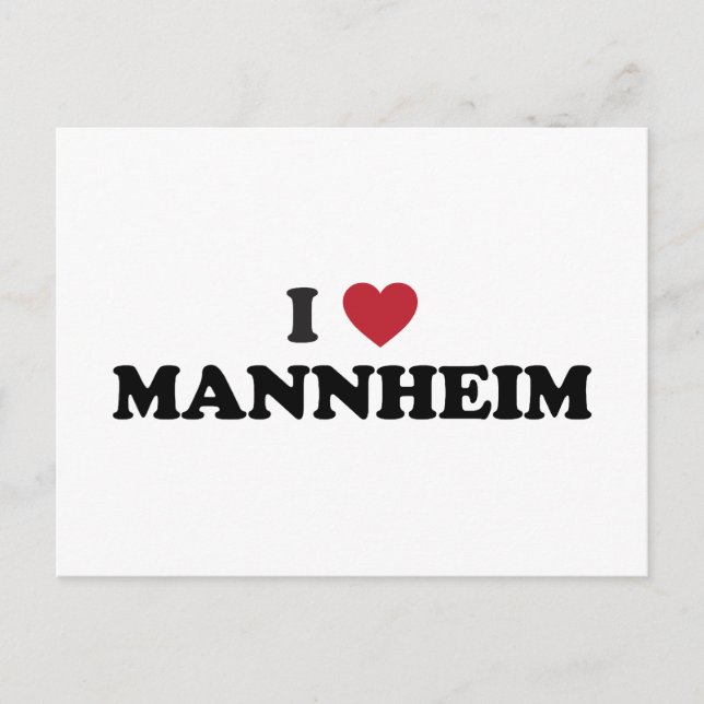 I Heart mannheim tyskland Vykort (Framsida)