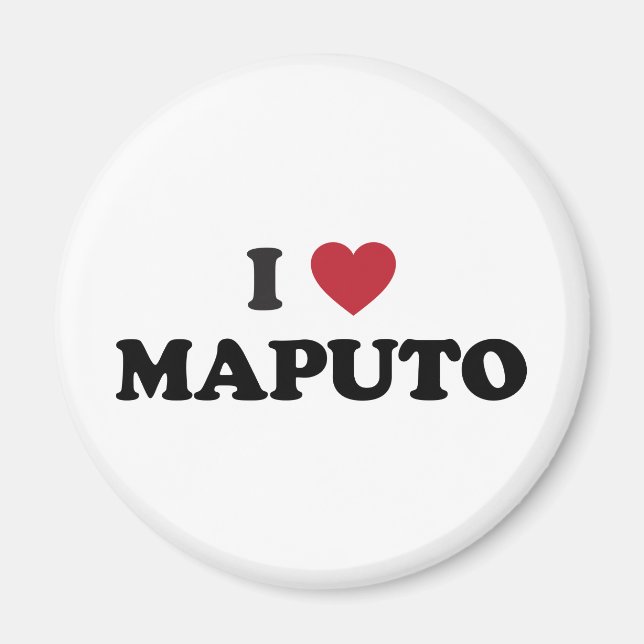 I Heart Maputo Mozambique Magnet (Framsidan)