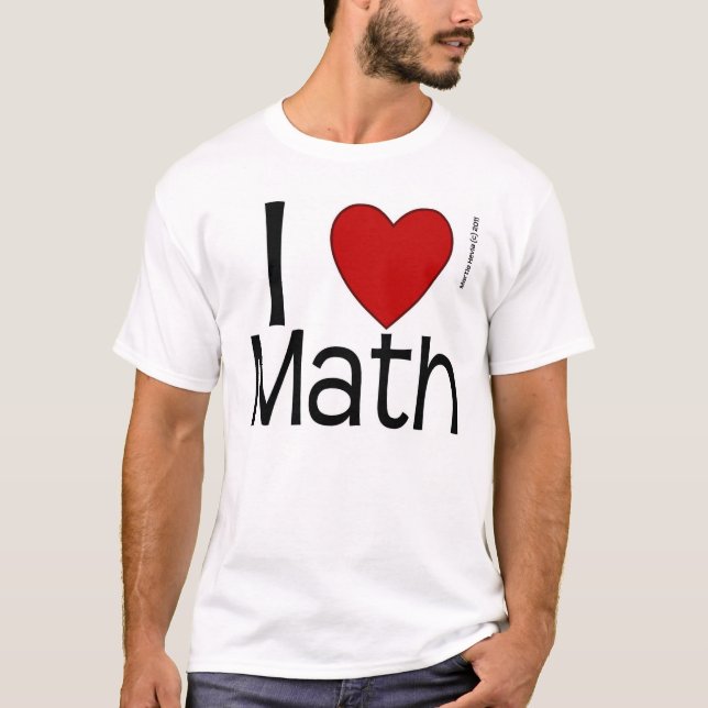 I Heart Math Shirt T-shirt (Framsida)