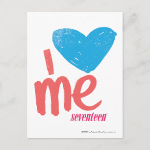 I Heart Me Aqua/Rosa Vykort