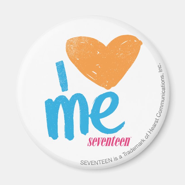 I Heart Me Orange/Aqua Magnet (Framsidan)