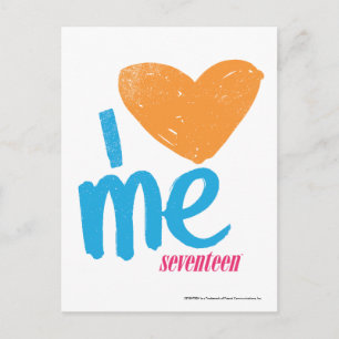 I Heart Me Orange/Aqua Vykort