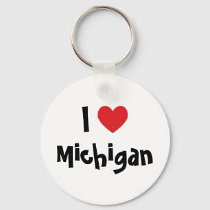 I Heart Michigan Nyckelring
