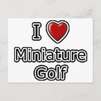 I Heart Miniature Golf Vykort