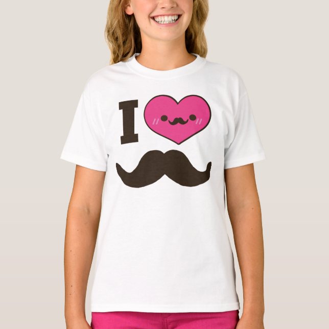 I Heart Mustacher T-shirt (Framsida)
