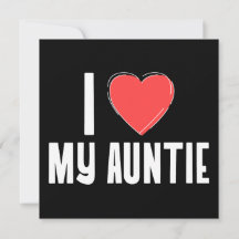 I (Heart) My Auntie Card - Sweet Kärlek för Auntie
