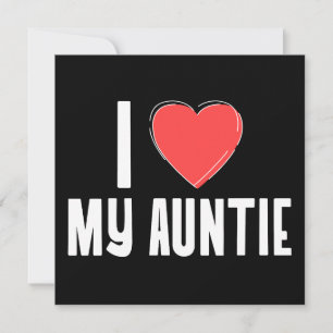 I (Heart) My Auntie Card - Sweet Kärlek för Auntie Julkort