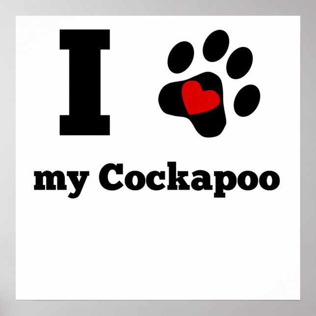 I Heart My Cockapoo Poster (Framsidan)