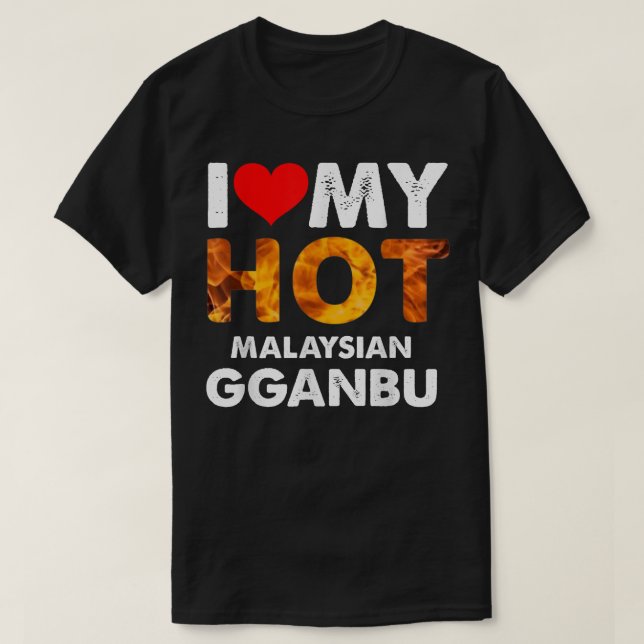 I Heart My Hot Malaysian Gganbu for BFFs Friends  T Shirt (Design framsida)