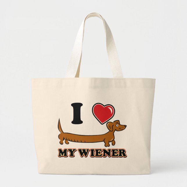 I-HEART-MY-WEINER JUMBO TYGKASSE (Framsidan)