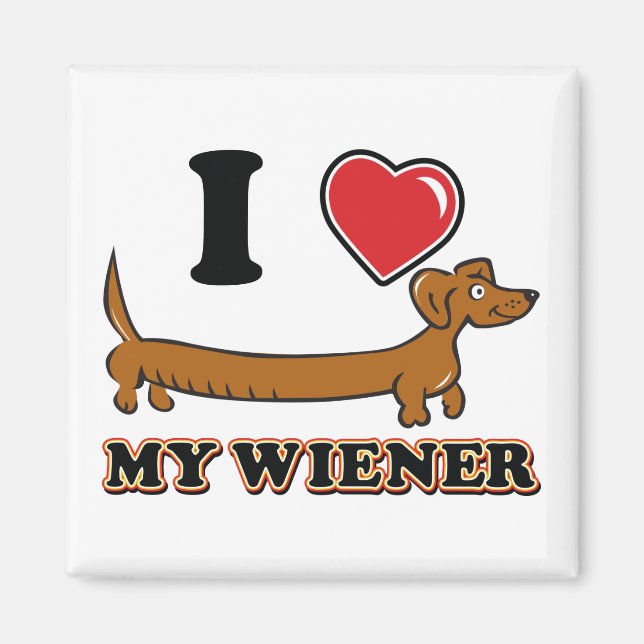 I-HEART-MY-WEINER MAGNET (Framsidan)