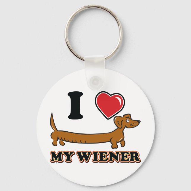 I-HEART-MY-WEINER NYCKELRING (Framsida)