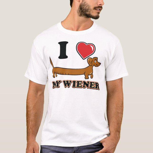 I-HEART-MY-WEINER T SHIRT (Framsida)