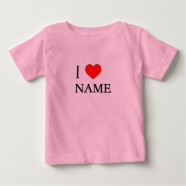 I heart name (customisable) t shirt