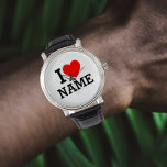 I Heart Namn Armbandsur<br><div class="desc">Skriva önskad Namn eller text i avsnittet namn.</div>