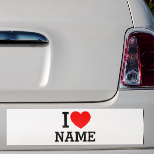 I Heart Namn Bildekal