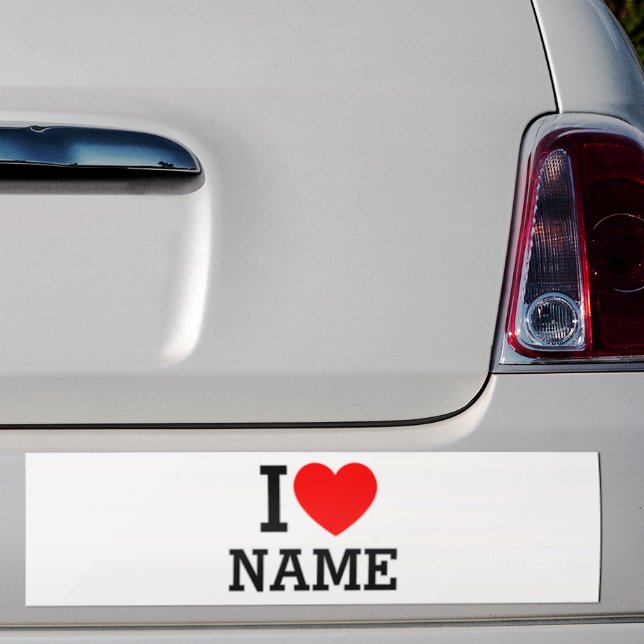 I Heart Namn Bildekal (Skapare uppladdad)