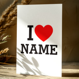 I Heart Namn Brevpapper