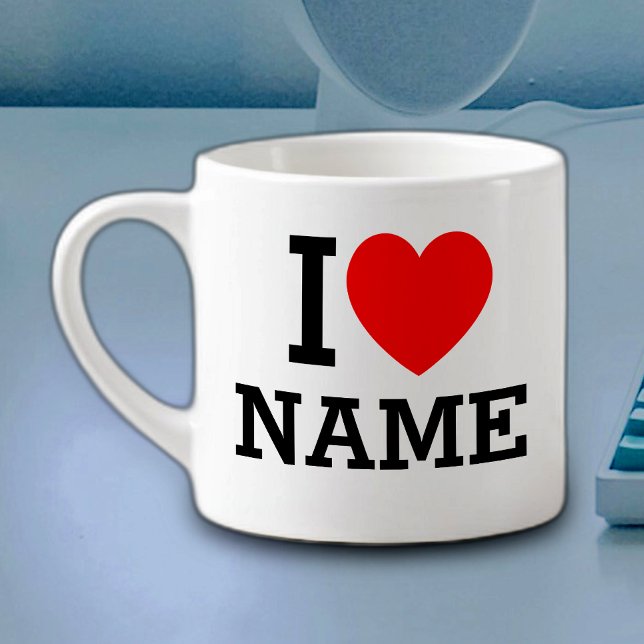 I Heart Namn Espressomugg (Skapare uppladdad)