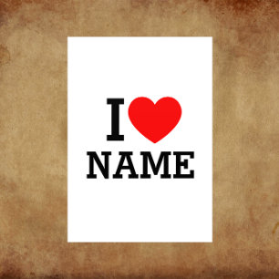 I Heart Namn Flygblad