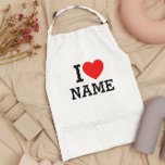 I Heart Namn Förkläde<br><div class="desc">Skriva önskad Namn eller text i avsnittet namn.</div>