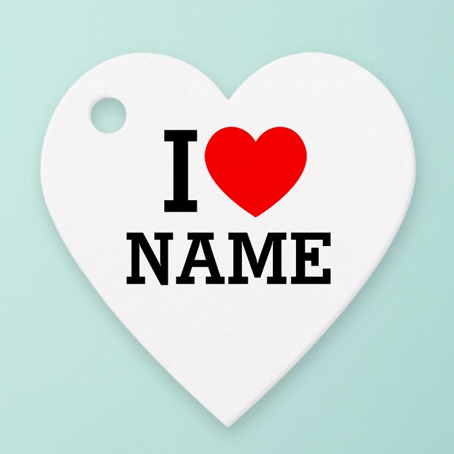 I Heart Namn Gåvor Etiketter (Skapare uppladdad)