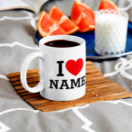 I Heart Namn Kaffemugg