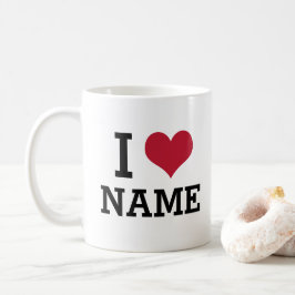 I Heart Namn Kaffemugg