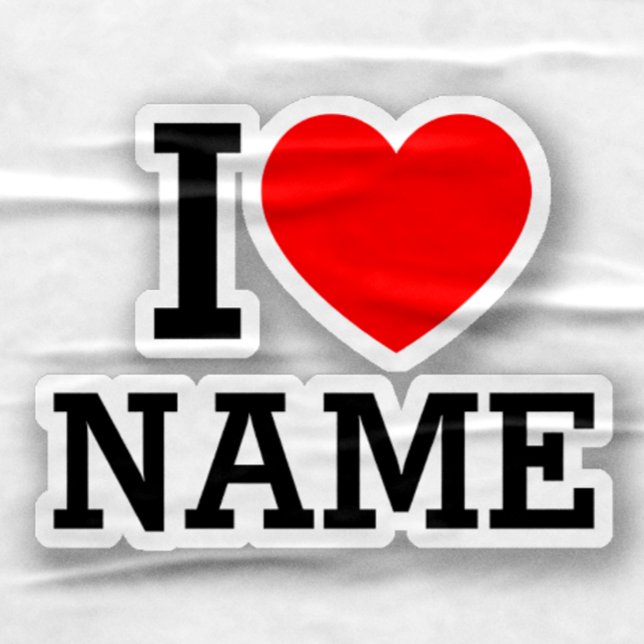 I Heart Namn Klistermärken (Skapare uppladdad)