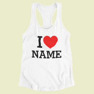 I Heart Namn Linne Med Racerback
