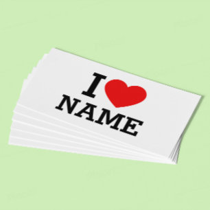 I Heart Namn Lojalitetskort
