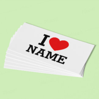 I Heart Namn Lojalitetskort